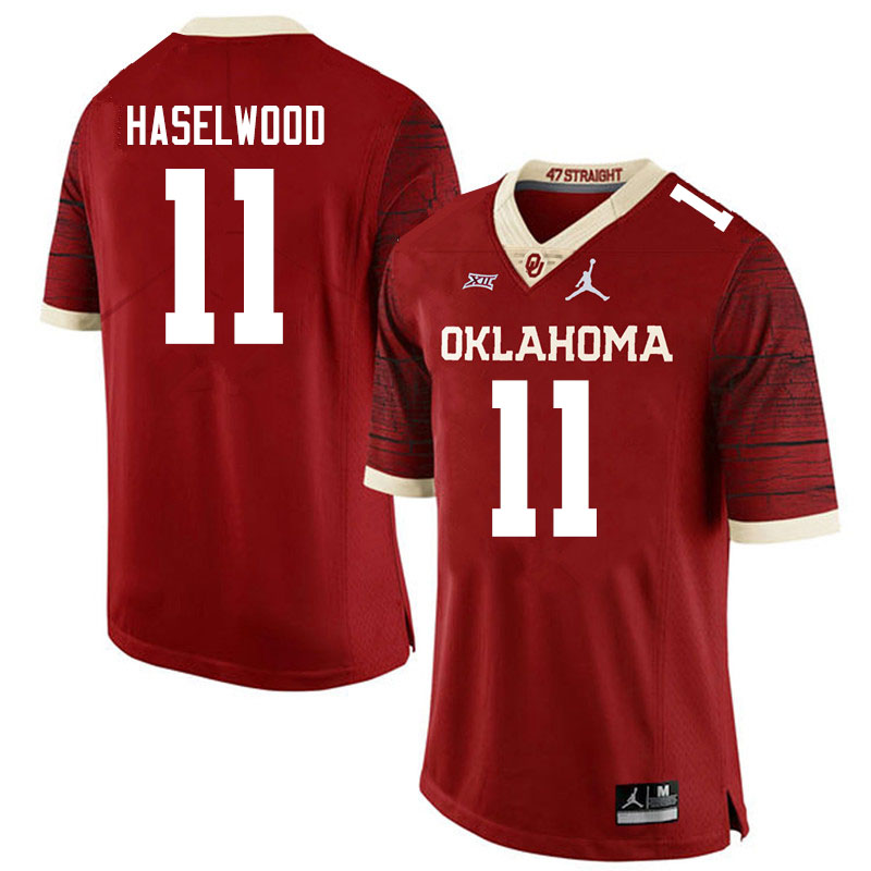 Oklahoma Sooners #11 Jadon Haselwood Jordan Brand Limited College Football Jerseys Sale-Crimson